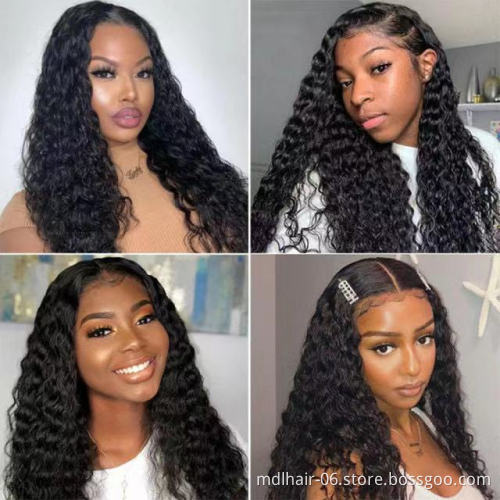 Deep Wave 30 32 Inch Curly Human Hair Wigs For Black Women Pre Plucked Wigs Wet And Wavy 13x4 Water Wave Hd Lace Wig